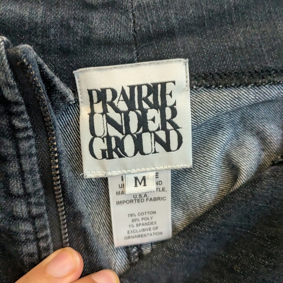 Prairie Underground Zip Up Jeans Denim Leggings - Picture 3 of 4